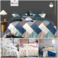 CADAR COMFORTER 5D (7IN1) SET 100% COTTON BEDSHEET QUEEN & KING SIZE IN