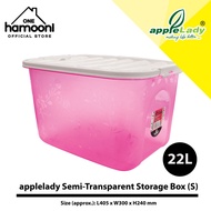 Applelady 22L/33LSemi Transparent Storage Box/Organizer/Storage/Home Storage/kotak Simpanan barang