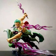 One Piece Hand Office 3,000 World Saolong Three-Knife Flow Straw Hat Luffy Anime Toy Model Ornaments