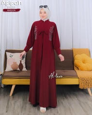 DRESS AFIFAH HANIFAH ALFARO GAMIS KOSIBO APLIKASI SWAROSKY CANTIK MODEL KEKINIAN FASHION LEBARAN