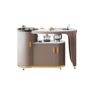 Minimalist Mobile Tea Table small Side Table with Integrated Kettle Space Saving Sofa Table for Livi