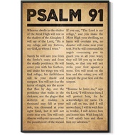 NNEWW Vintage Psalm 91 Print Psalm Wall Art Christian Bible Verses Psalm Poster Inspirational Motiva