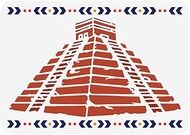 FINGERINSPIRE Mayan Aztec Pyramid Stencil 8.3x11.7" PET Egyptian Pyramids Spraying Stencil Reusable 