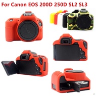 Silicone Armor Skin Case Body Cover Protector for Canon EOS 200D Mark II 250D Rebel SL2 SL3 DSLR