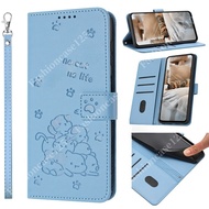 Vivo Y39 5G 2025 Cute Cat Case For Vivo Y39 5G VivoY39 Y 39 2025 Luxury Leather Phone Cover Flip Cas