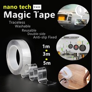 1/3/5M Double-Sided Tape Heavy Strong Nano Tape Multipurpose Double-Sided Tape for Walls
