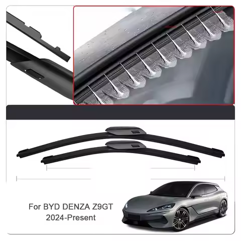 Car Custom Wet Arm Frameless Wiper Blades Upgrade Windshield Water Spray Cleaning Auto Accessories F