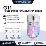 FURYCUBE G11 Mouse Contours Wireless Mice For Gaming Office PAW3311 Sensor 2.4G Mouse 400 Mah Compat