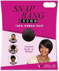 Vivica A Fox Snap Bang Crown Human Hair Extensions, Color FS1B/33, 0.9 Ounce