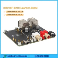 Geekworm Raspberry Pi X302 HiFi DAC HAT Audio Card & USB HUB for Raspberry Pi Zero 2 W / Zero W (Not