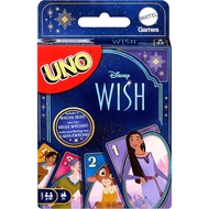 Mattel Games UNO Disney Wish Card Game for Kids Family Night for Adults with Characters from Movies 