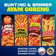 Bunting &amp; Banner Ayam Goreng, Ayam Korea Combo  - Murah