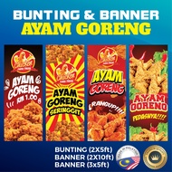 Bunting & Banner Ayam Goreng, Ayam Korea Combo  - Murah