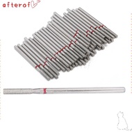 AFTEROF 50pcs Flat Head Nail Drill Bits, Flat Head F-3.3mm Nail Grinding Heads, Practical Dead Skin 