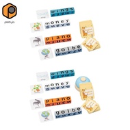 [prettyia] Wooden Blocks Word Spelling Game Sight Words Word Race Game Abc Alphabet Blocks
