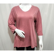 7 sleeve t-shirt/8 - 3/4 V neck XL women's t-shirt women's top women's t-shirt