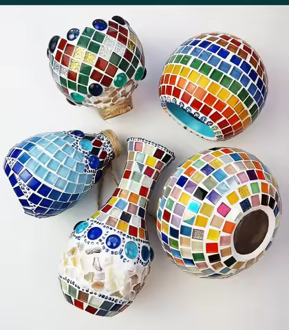 Mosaic Tile Square Transparent Stone Used For DIY Crafts Children's Puzzle Creative Art Creation And