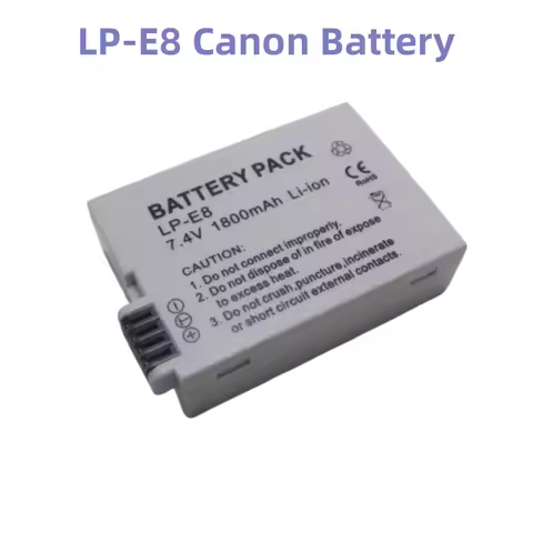 7.4V 1800mAh LP-E8 LPE8 LP E8 Camera Battery for Canon EOS 550D 600D 650D 700D X4 X5 T2i T3i X6i X7i