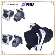 NIU RJ45 Ethernet Connector, D Type Panel Mount Socket  Cable Holder RJ45  Connector, with Rubber Co