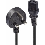 LINDY 1m UK Mains 3 Pin Plug to IEC C13 Power Cable/Kettle Lead