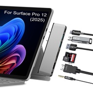 Surface Pro 12 Docking Station Hub and Adapter with 4K HDMI Thunderbolt 4 USB3.0 3.5mm Audio SD/TF C