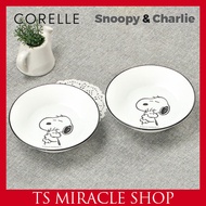 CORELLE KOREA Snoopy&amp;Charlie Korean Type Tableware Front Of Plate 2P Set