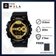 (2 Years Warranty) Casio G-Shock Men's Digital Watch GD-100GB-1 Gold Dial with Black Resin Band Spor