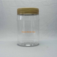 1 L Round Pet Nat Eid Cookie Jar Plastic Jar/ Plastic Lid Jar/ Nastar Jar/ Cookie Jar/ 1 L Jar/