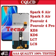 For Tecno Spark 6 Air KE6 LCD Spark 5 Air KD6 LCD Pouvoir 4 LC7 LCD Pouvoir 4 Pro LC8 LCD Display To