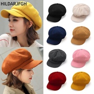 HILDARJFGH Newsboy Cap Women Baker Boy Hats Visor Hat Autmn Winter Fedora Wool Caps