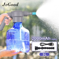 JvGood 3L Electric Plant Spray Bottle Automatic Watering Fogger USB Electric Sanitizing Sprayer Hand Sprinkling Kettle Watering Can Spray Automatic Nozzle Pressure Bottle Multi-function Tool Flower Plant Garden Tool