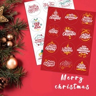 120 Pcs/Pack 3.5cm Circular Merry Christmas Stickers Xmas Gift Decoration Sealing Self-Adhesive Labels Christmas Blessing Sticker