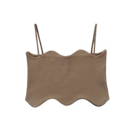 Pastelsmotel - Crop top “Pasta Pasta” เสื้อครอปสายเดี่ยว ทรงหยึกหยักน่ารัก ไม่เหมือนใครแน่นอน