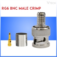 RG6 BNC Crimp Type Coaxial Connector Adaptor-Ready Stock
