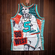 SW Fan Edition O'Neill Iverson No. 3 Kidd Pippen All-Star Portrait Figure Portrait MN Retro Jersey