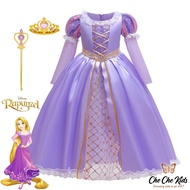 Kids Girl Princess Costume Rapunzel Tangled Kostum Budak Dress Princess Disney Cartoon Character Cos