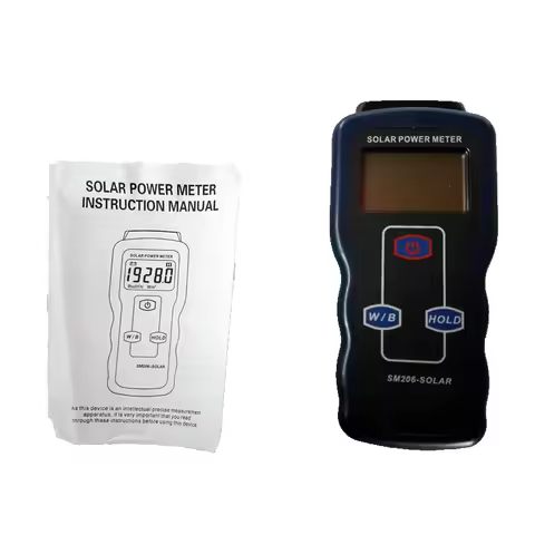 High Precision Solar Power Meter Light Meter Data Hold And Peak Hold For Solar Radiation Tester SM20