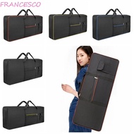 FRANCESCO Keyboard Bag, Anti Shock 600D Oxford Instrument Keyboard Case, Durable Cotton Padded 61/76/88 Key Protective Case Piano Storage Bag Outdoor Travel