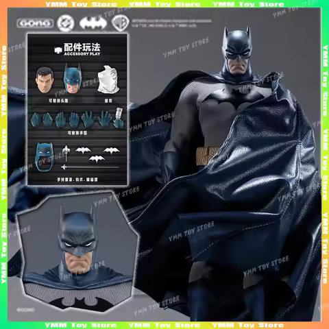 GONG Studio 17.5cm Batman Action Figures Hush Bat Man Tailored Fabric Suit Anime PVC Model Collectio