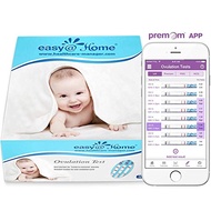 Easy Home Ovulation Test Strips (50-Pack), FSA Eligible Ovulation Predictor Kit, Powered by Premom Ovulation Calculator iOS and Android APP, 50 LH Tests