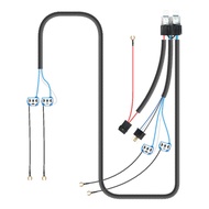 14AWG H4 4656 negative-switched headlight system relay wiring harness for Ford Mustang F-100 F-250 F