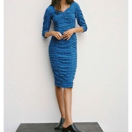 C76 Za Textured Dress blue