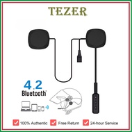 TEZER Auto Motor Helmet Speakers Wireless Bluetooth Headset Motorcycle Earphone Headphone Handsfree Music For MP3 MP4 Smartphone