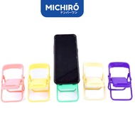 Michiro Cute Plastic Mobile Phone Holder Stool Shape/Foldable Chair Phone Holder Chair Shape