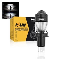 ISUN Lampu H4 Mini BILED MB50 dengan Double-Lens Laser dan Kipas Pendingin DC9-60V/50W - wotahsale