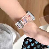1pc Cute Popular Bear Baby Matte TPU Watch Band Compatible With 38mm 40mm 41mm 42mm 44mm 45mm 46mm 4