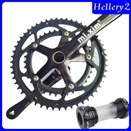 [Hellery2] 130bcd Bike Crankset Chainring 170mm Crank High Strength Chain Hollow Bottom Bracket