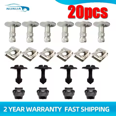 Car Undertray Guard Engine Under Cover Hood Snap Fixing Clips & Screws 8D0805960 8D0805121 For AUDI 
