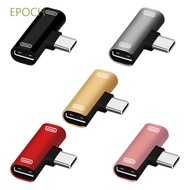 EPOCH Earphone Charger Adapter Male To Female Audio Cable Type-C Adapter 2 in 1 Splitter Dual Type C Type C Charger Headphone Converter/Multicolor