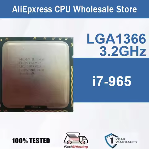 Intel Core i7-965 4 Core 8 Thread 3.2GHz 130W 8MB Cache 45nm Nehalem DDR3-800/1066/1333 MHz SLBED LG